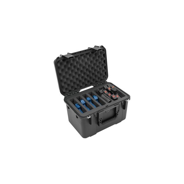 Skb Iseries Multi Hand Gun Case, Custom Foam, 4 Gun 3I-1610-10B-M